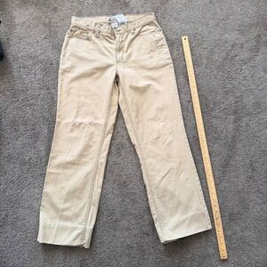 Columbia Mens Tan Cotton Twill Straight Leg Khaki Pants 32x30 EM8674